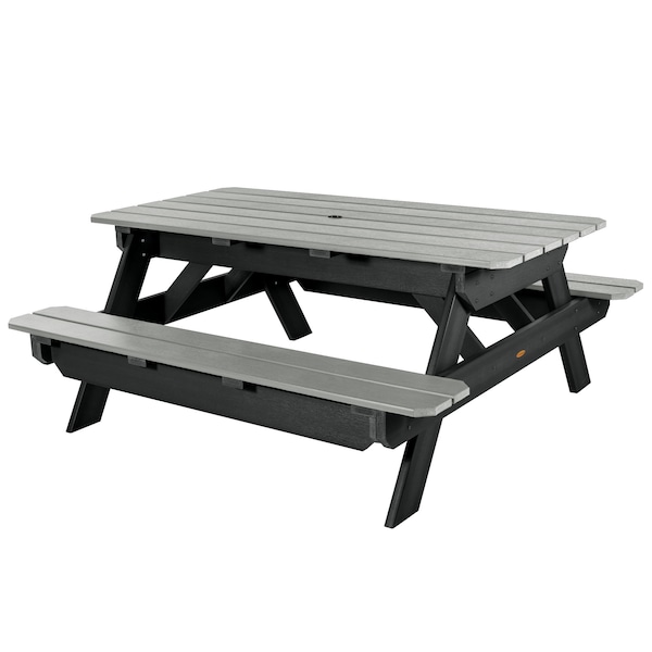 Highwood Usa Rectangle Hometown Picnic Table, Flint, 6 ft L, 30 in H Overall AD-TBL-HI02-FLN - main